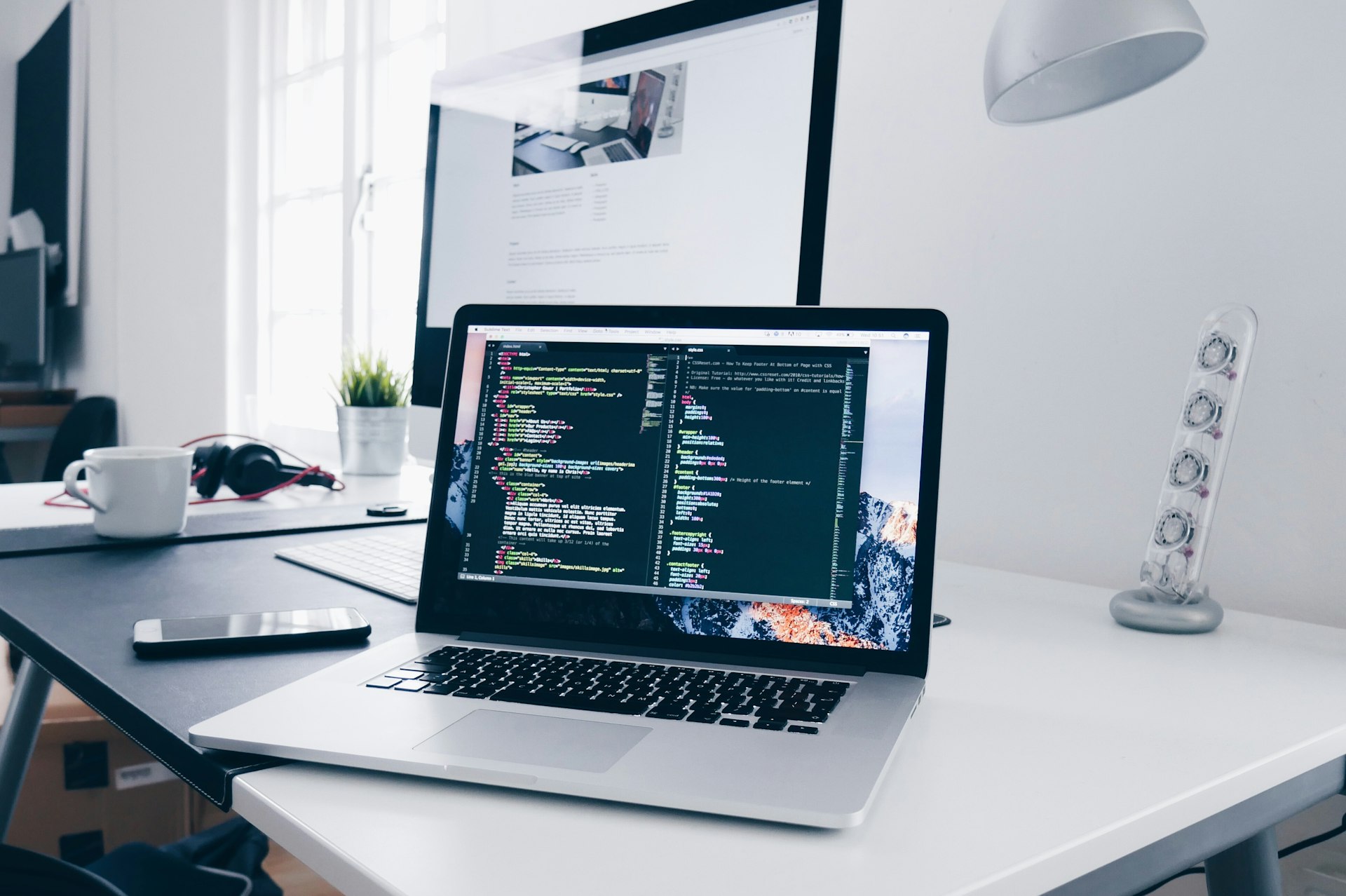 Developers working on a modern web application