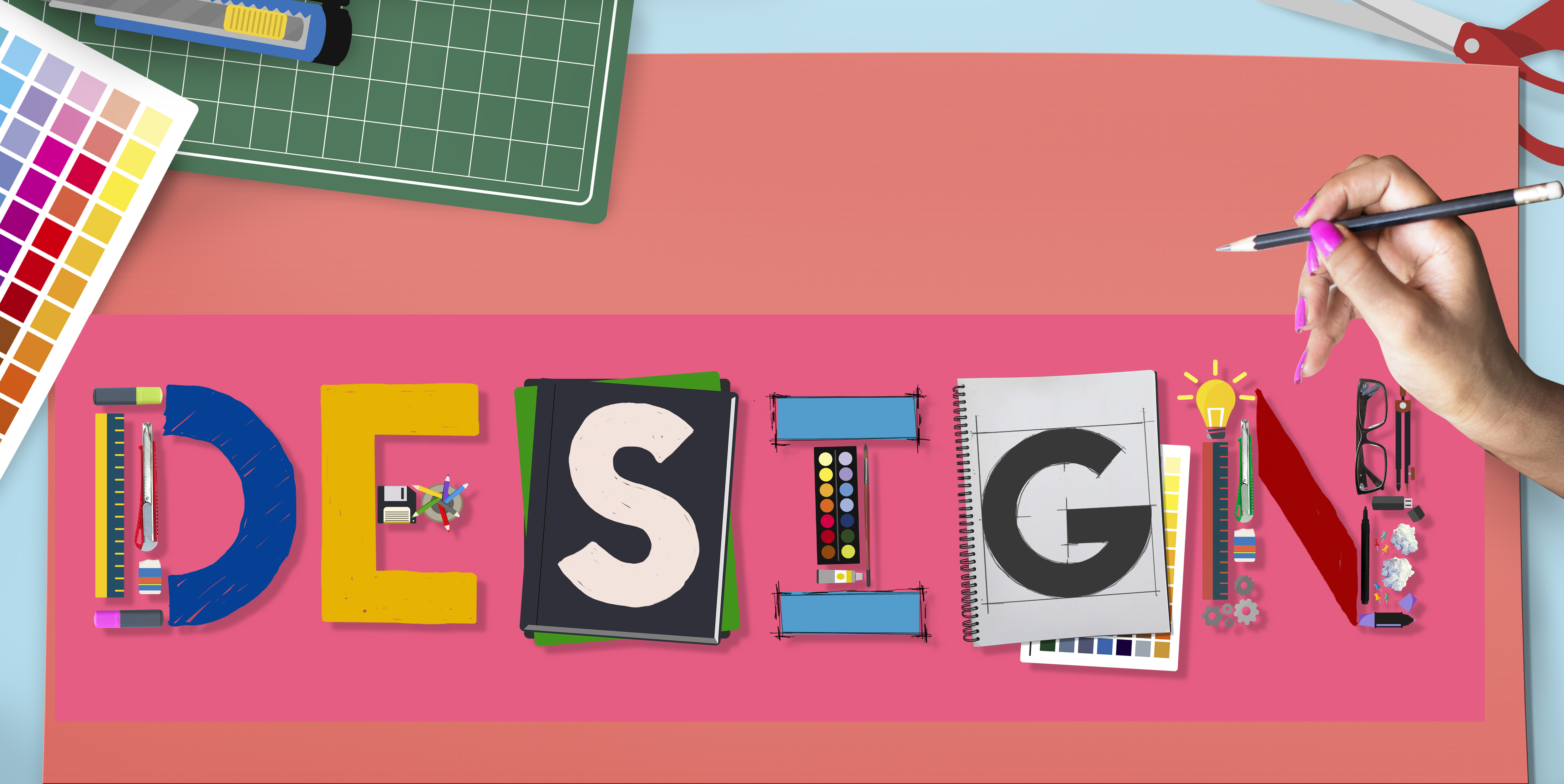 Creative abstract design and branding elements